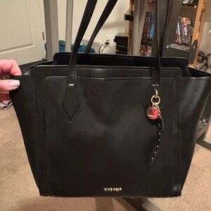 Nine West  Elegant Black Tote with Gold Accents
